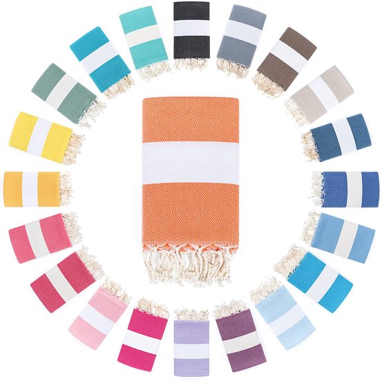 Hamamdoek, strandhanddoek, badhanddoek, saunahanddoek, 100% katoen, 100 x 200 cm, licht, zacht en absorberend, XXL hamamdoek, groot, 100 x 200 cm, sauna, hamamdoek voor dames en heren