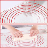 2-delige bakmat, antislip siliconen mat keuken, siliconen bakmat, gemakkelijk schoon te maken, herbruikbare broodbakaccessoires, antiaanbaklaag deegmat met maatvoering