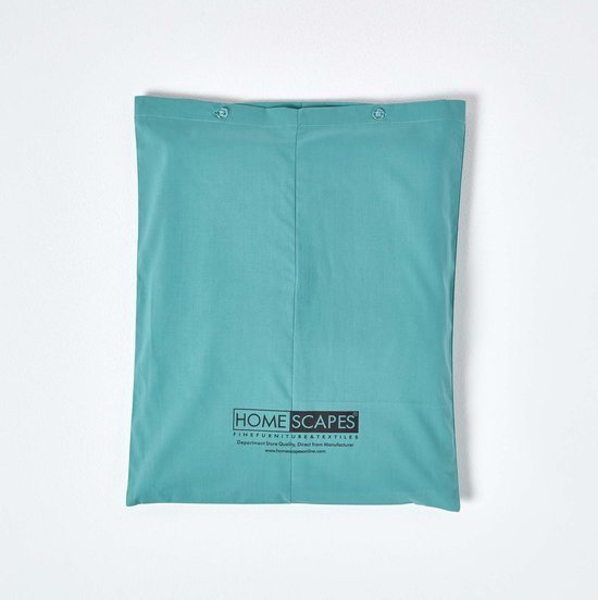 Homescapes - Perkaal laken zonder elastiek 240 x 300 cm, zeegroen - 100% Egyptisch katoen