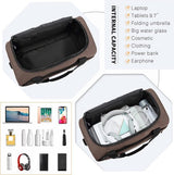 Weekender reisbagage 40 x 20 x 25 grote maximale handbagage voor dames en heren, bruin