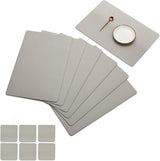 Set van 6 placemats en 6 onderzetters veeg schoon antislip PVC hittebestendige placemats voor keukentafel 30 * 45cm grijs
