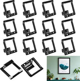 12 stuks spieramen ophangen, metalen fotohaken, onzichtbare fotolijst, wandfotohaken, ophangen, profieldiepte 15 mm, tandhangers, canvas ophanghaakjes, steekhangers voor foto's