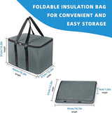 Grote 38 liter opvouwbare koeltas, thermotas, boodschappentas, koeltas, houdt 20 kg, perfect voor isolatietas, boodschappentas, picknicktas, outdoor reizen.