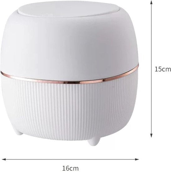 Plastic prullenbak Creatieve mini-desktopprullenbak met deksel Kleine prullenbak voor thuiskantoor