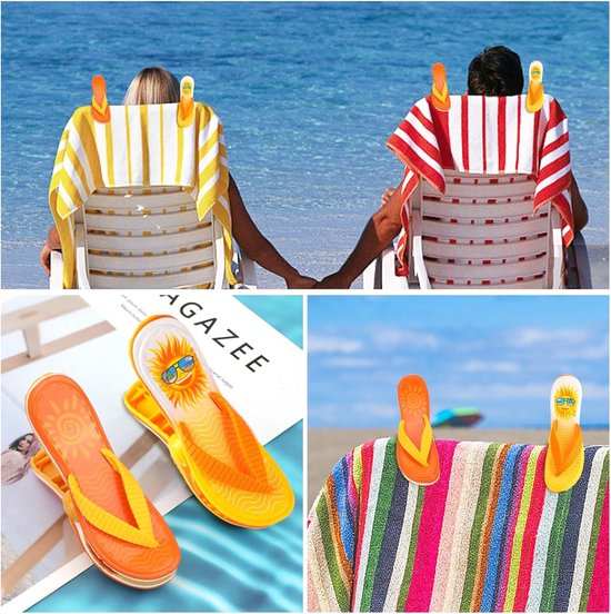 4 stuks strandhanddoekklemmen, handdoekklemmen voor strandligstoelen, grote badhanddoekklemmen voor ligstoelen, strandklemmen voor handdoeken, was, zonnebed, klemmen voor strandhanddoek