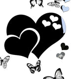 Set van 2 explosieveilige zelfklevende acrylspiegels, ideaal voor wanddecoratie in de badkamer, woonkamer en slaapkamer (zwart)