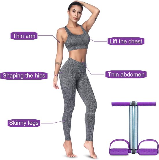 Multifunctionele Sportuitrusting Pedaal Bodybuilding Expander Spring Hose Footpeda Traction Rope Fitness