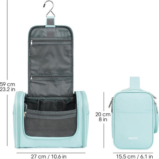 Grote wastas, toilettas om op te hangen, voor dames, toilettas voor heren, groot, waszak voor kamperen, reizen, voor kinderen, vrouwen en mannen