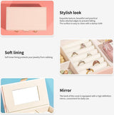 Sieradenkistje met opbergvak, afsluitbare ordners voor ringen, armbanden, oorbellen,