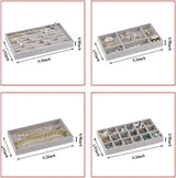 4 stuks sieradenbakjes sieradenorganizer lade sieradenopbergdoos sieradendozen stapelbare opbergruimte sieraden voor sieraden oorbellen armband ringen (grijs)