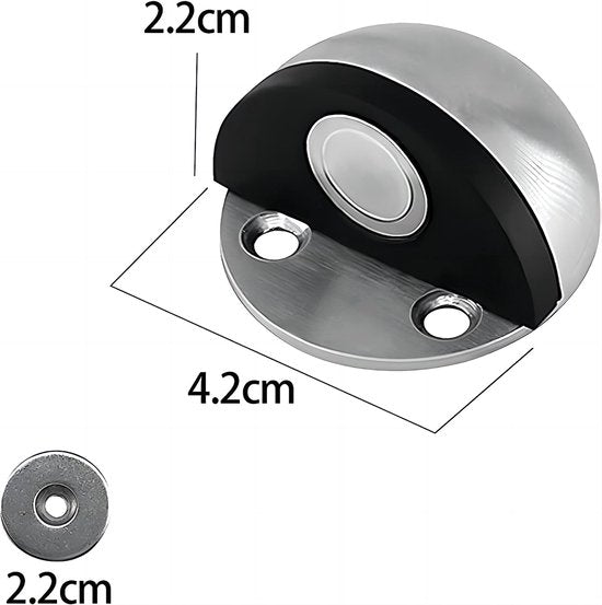 4 stuks deurstoppers vloer zelfklevend, vloerschroeven voor glazen deuren balkondeuren, deurbuffers vloermuurbuffers voor, 2 installatiemethoden vloerdeurstops met schroeven en magneet