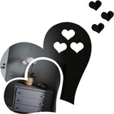 Set van 2 explosieveilige zelfklevende acrylspiegels, ideaal voor wanddecoratie in de badkamer, woonkamer en slaapkamer (zwart)