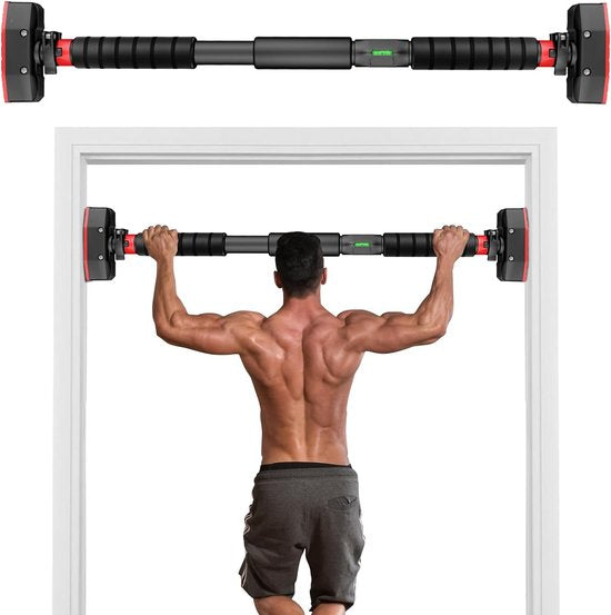 Optrekstang voor deur, geen stoten, verstelbare breedte optrekstang [69-92cm], krachttrainingsmachine, optrekstang voor training van het bovenlichaam thuis in de sportschool