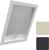 Thermisch rolgordijn voor dakramen, zonder boring, zonwering, Verduisteringsrolgordijn met zuignappen, thermisch rolgordijn, hittebescherming voor dakramen, 96 x 93 cm, Grijs