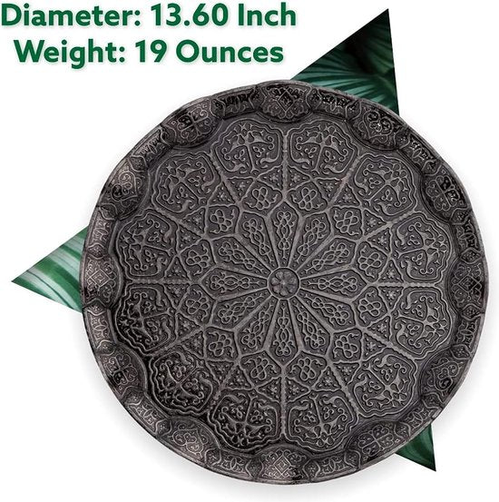 Turkse Koffie Thee Dranken Dienblad Golvend 35cm Zwart