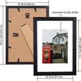 Scholar Tree Black Set van 3 fotolijsten met passe-partout, voor fotocertificaten, hangend of vrijstaand, ideaal voor collageen, portretten en oorkonden