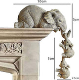 Mohito Olifant Standbeeld Figuur 3 Stuks Olifant Sculptuur Decoratie Set Hars Ambachtelijke Ornamenten voor Home Office Craft Decoratie Home Decor