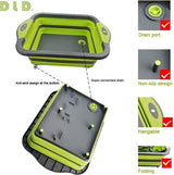 opvouwbaar snijbord met colandercontainers, opvouwbaar voedselveilige siliconen schotel snijbord, wasbak, afvoermand voor thuis, keuken, camping, picknick, barbecue