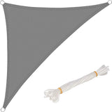 Awning, Triangle, Breathable Shade Sail, HDPE Wind Shield with UV Protection for Garden, Patio, Camping, 3x3x4, 25 m, Grey Colour