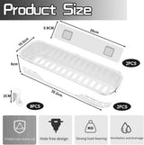 2 stuks badkamerrekken doucherek zonder boren wandrek badkamer zelfklevende doucheplank plastic douchemanden met 4 haken badkamerrekken badplank zonder boren plank voor badkamer