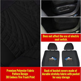 Autostoelhoezen Universele pasvorm Complete set Autostoelbeschermers Bandenrails Autostoelaccessoires 9-delig Zwart