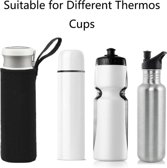 Set van 4 thermische flessenzakken, neopreen hoes voor waterflessen, thermische hoes voor waterflessen, thermische hoes voor buitensporten, kamperen, wandelen, reizen