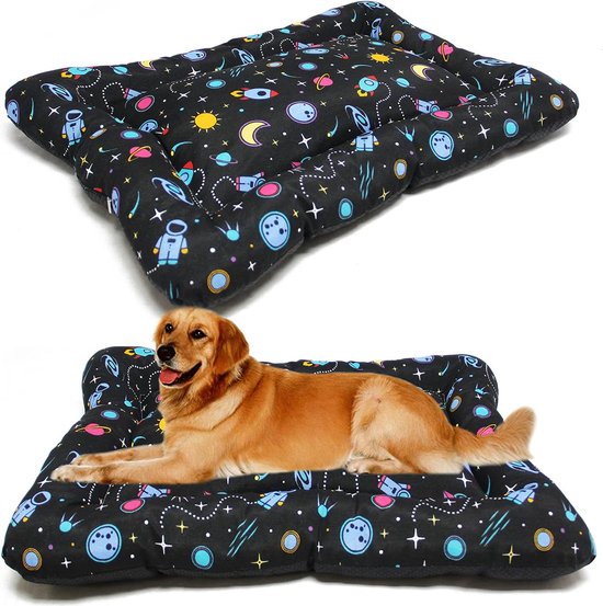 Hond Kat Matras Huisdier Bed Antislip Maat S/M/L Draagbaar Matras Zacht kussen (M:87*67cm Universe)