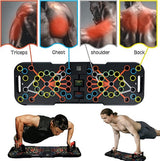 41-in-1 push-up rekbordsysteem met handgrepen & intelligente teller, push-up beugelbord spiertrainingssysteem voor thuisfitnesstraining sportschool oefenrek