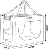 Hondentransportbox, hondentas, hondenbox, opvouwbare tas voor kleine dieren, (S) 50 x 34 x 36 cm, rood