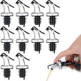 10 stuks schenkers voor olieflessen, flessenschenkers met klep, roestvrijstalen olieschenkers, sterke drankschenkers voor flessen, wijn, schenkolie, lekvrije wijnschenkers voor keuken en bar