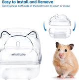 Hamster Badkamer Transparant Hamster Toilet Bad Kleine Dieren Afneembare Ronde Container Accessoires voor Chinchilla Gerbil Fret Cavia Muizen met Schep