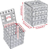Kristal Zilver Cosmetische Tissue Box Gemaakt van Glas Metaal Tissue Box Tissue Dispenser Tissue Box Decoratie voor Woonkamer Eetkamer Hotel Restaurant Kantoor Vierkant