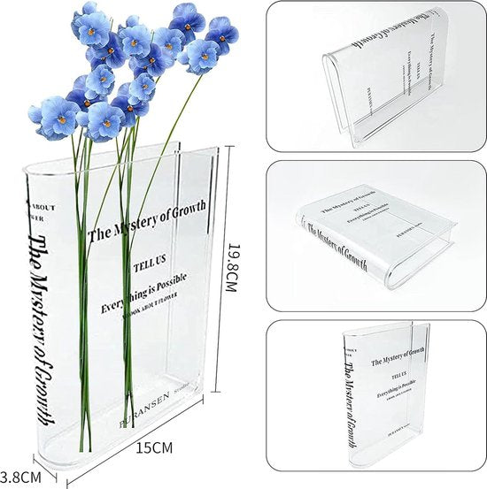 Vaas transparant 15 x 3,8 x 19,8 cm