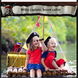 Gouden piratenkist, piratenschatkist, schatkist voor kinderen, kleine schatkist, schatkist met slot, vergulde piratenschatkist, voor verjaardagscadeaus, feestgeschenken, rollenspellen