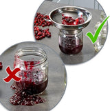 2-Piece Funnel Set Made of 304 Stainless Steel - Filling Funnel with Strainer for Preserving Jars - Jam Funnel with Filling Nozzle (02 Pieces - Stainless Steel Mix)