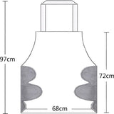 Kookschort mannen vrouwen, 2 stuks keukenschort waterdicht en oliebestendig vegen hand schort, modieus en schattig schort, met zakken, universeel (zwart/bruin)