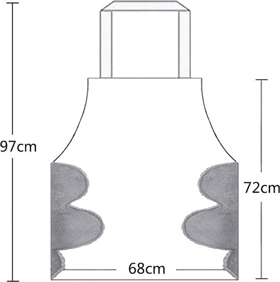 Kookschort mannen vrouwen, 2 stuks keukenschort waterdicht en oliebestendig vegen hand schort, modieus en schattig schort, met zakken, universeel (zwart/bruin)