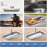 Opvouwbare wasmand, plastic, draagbare afwasbak, camping, voor buiten, voetbad, badkuip, afwasbak, huishoudelijke dweisemmer, draagbare autowas, wateremmer, voor buiten