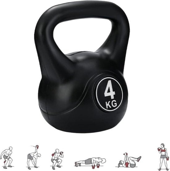 Kettlebell-gewicht met ergonomisch handvat, kettlebell-halter voor spiertraining thuis en in de sportschool.