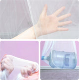 Klamboe tweepersoonsbed (65 x 250 x 1250 cm) - Verbeter je slaapgevoel met een muggennet baldakijn voor queensize bedden, kinderbed en volwassen bedden. (vierkant zonder deur)