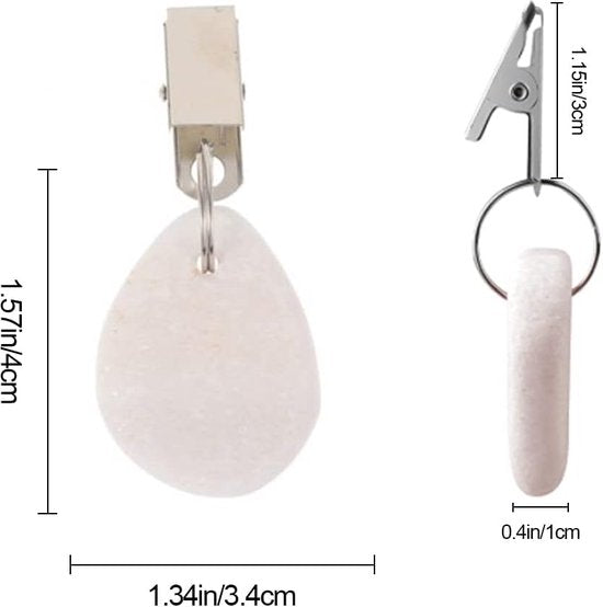 Tafelkleedgewicht 8 stuks tafelkleedgewichten stenen tafelkleedgewichten met klem tafelkleden gewichten outdoor voor familie party camping bruiloft tuin picknick