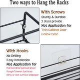 4 stuks keukenrek organizer, kruidenrek, metaal, kruidenrek, zonder boren, zelfklevende keukenkast om op te hangen, Sticky Spice Organizer 29 x 6 x 6,5 cm, zwart