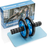 Roller Classic, buiktrainer voor het versterken van de kernspieren, fitnessapparaat voor thuis, buikspiertrainer inclusief kniebeschermer, 28 x 16 cm (L x Ø)