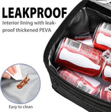 lunchtas voor vrouwen en mannen, lekvrije thermische herbruikbare lunchtas voor volwassenen, lunchtas voor kantoor, werk, houtskool