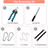 Hondenverzorgingshangmatset voor kleine honden en katten Pet Claw Grooming Kit - XS-maat, hangend harnas voor nageltrimmer, klauwtrimmer, huisdierverzorging