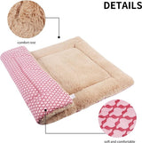 Hondenmat, zachte en warme mat, ligdeken voor honden en katten, sofa voor huisdieren XZ014 (L (90 x 70 cm), Short Plush Pink)