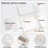 Koelkastorganizer, koelkastorganizer, lade, doorzichtig, koelkastopbergdoos, uittrekbaar, instelbaar, koelkastbox met handvat, koelkastlade-organizer