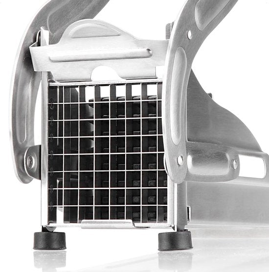 Frietsnijder, frietsnijder, van roestvrij staal, aardappelpers met 2 snijinzetstukken, groente-, kaas- en kaasstifmachine, vaatwasmachinebestendig (roestvrij staal, 1 stuk)