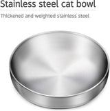 2 x Edelstahlnapf Katzennapf, 304 Material Katzennapf, sicherer Kontakt mit Lebensmitteln, sturzsicher und leicht zu reinigen