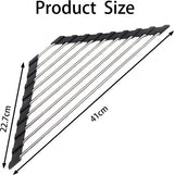 gootsteenorganizer voor servies is gemaakt van hoogwaardig 201 roestvrij staal, dat sterk belastbaar, niet gemakkelijk te vervormen of te breken, duurzaam en roestvrij